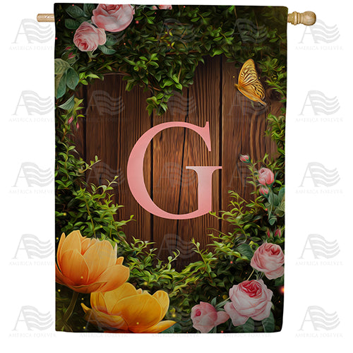 House Light Monogram Double Sided House Flag