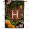 House Light Monogram Double Sided House Flag