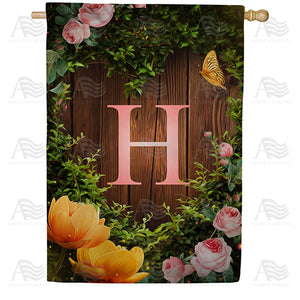 House Light Monogram Double Sided House Flag