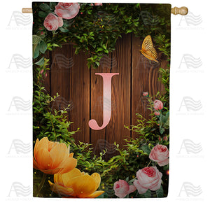 House Light Monogram Double Sided House Flag