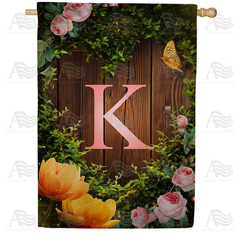 House Light Monogram Double Sided House Flag