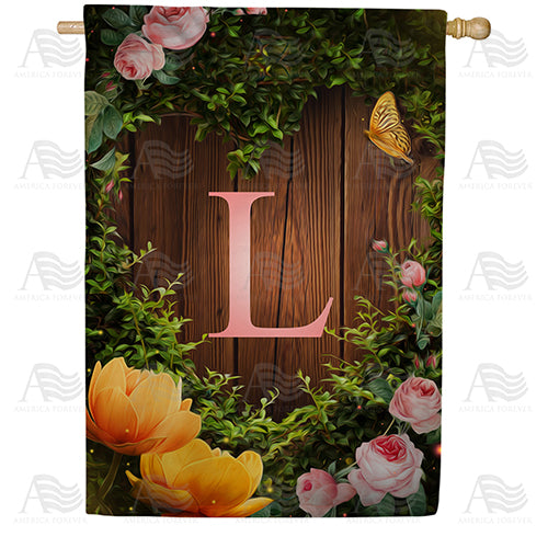 House Light Monogram Double Sided House Flag