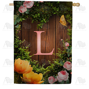 House Light Monogram Double Sided House Flag