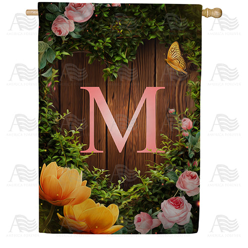 House Light Monogram Double Sided House Flag
