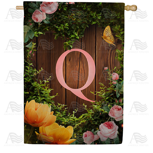 House Light Monogram Double Sided House Flag