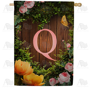 House Light Monogram Double Sided House Flag