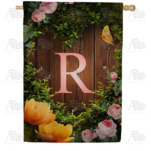 House Light Monogram Double Sided House Flag