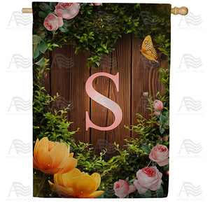 House Light Monogram Double Sided House Flag