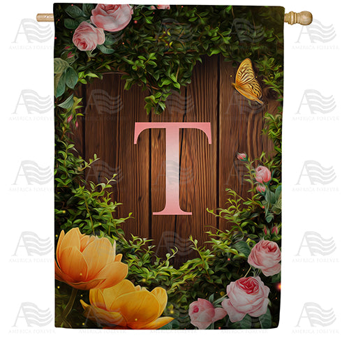 House Light Monogram Double Sided House Flag