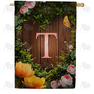 House Light Monogram Double Sided House Flag