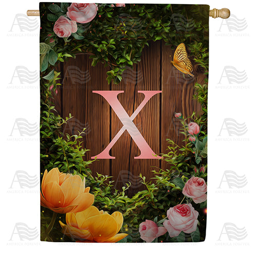 House Light Monogram Double Sided House Flag