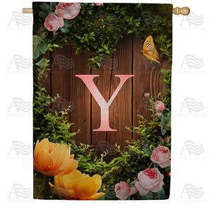 House Light Monogram Double Sided House Flag