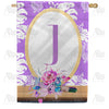 Purple Reflection Double Sided Monogram House Flag