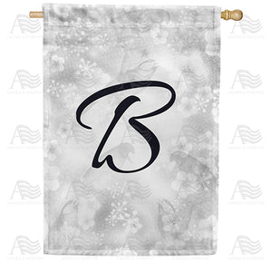 Bird Dreams Monogram Double Sided House Flag