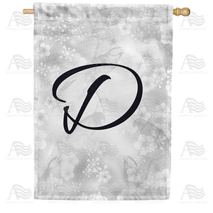 Bird Dreams Monogram Double Sided House Flag