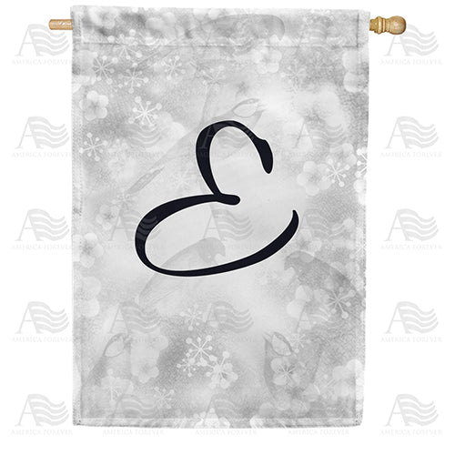 Bird Dreams Monogram Double Sided House Flag
