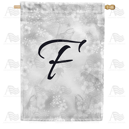 Bird Dreams Monogram Double Sided House Flag