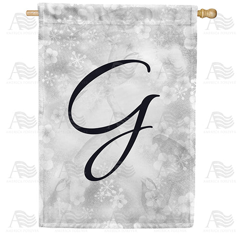 Bird Dreams Monogram Double Sided House Flag