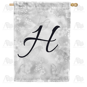 Bird Dreams Monogram Double Sided House Flag