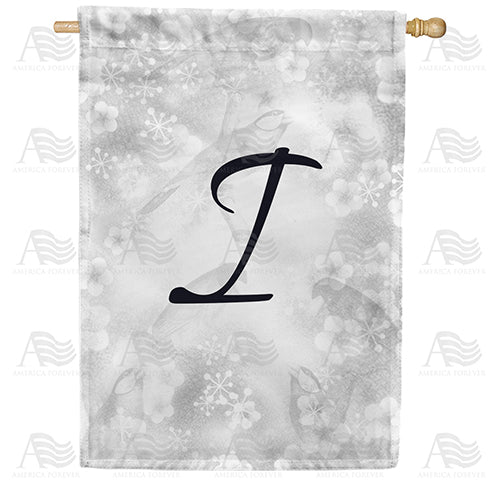 Bird Dreams Monogram Double Sided House Flag