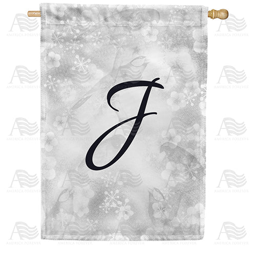 Bird Dreams Monogram Double Sided House Flag