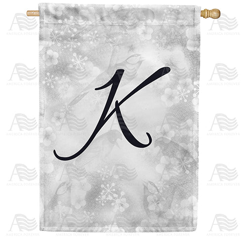 Bird Dreams Monogram Double Sided House Flag