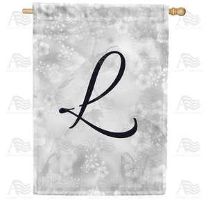 Bird Dreams Monogram Double Sided House Flag