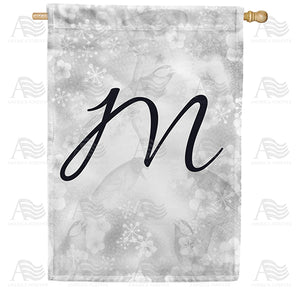 Bird Dreams Monogram Double Sided House Flag