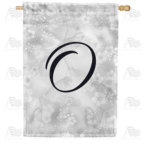 Bird Dreams Monogram Double Sided House Flag