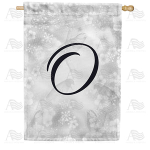 Bird Dreams Monogram Double Sided House Flag