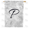 Bird Dreams Monogram Double Sided House Flag