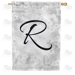 Bird Dreams Monogram Double Sided House Flag