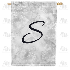 Bird Dreams Monogram Double Sided House Flag