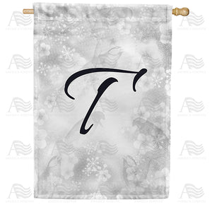 Bird Dreams Monogram Double Sided House Flag