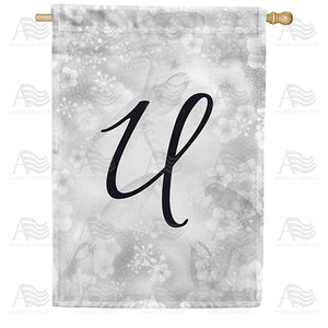 Bird Dreams Monogram Double Sided House Flag