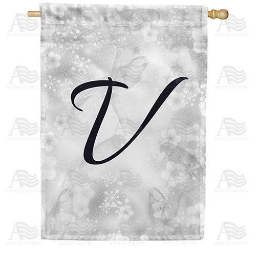 Bird Dreams Monogram Double Sided House Flag