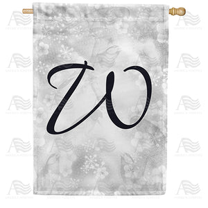 Bird Dreams Monogram Double Sided House Flag