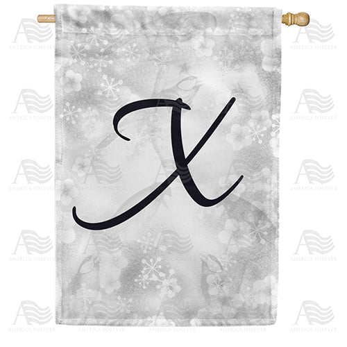 Bird Dreams Monogram Double Sided House Flag