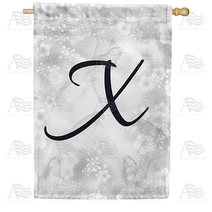 Bird Dreams Monogram Double Sided House Flag