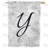 Bird Dreams Monogram Double Sided House Flag