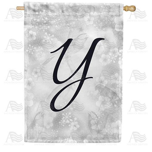 Bird Dreams Monogram Double Sided House Flag