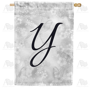 Bird Dreams Monogram Double Sided House Flag