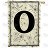 Flower Sketchings Monogram Double Sided House Flag