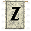 Flower Sketchings Monogram Double Sided House Flag