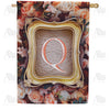 Antique Gold Frame Monogram Double Sided House Flag