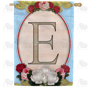 Rose Wood Monogram Double Sided House Flag