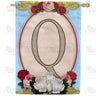 Rose Wood Monogram Double Sided House Flag