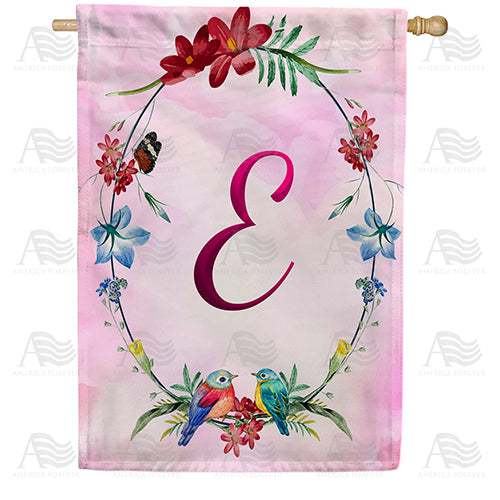 Ring Of Nature Monogram Double Sided House Flag