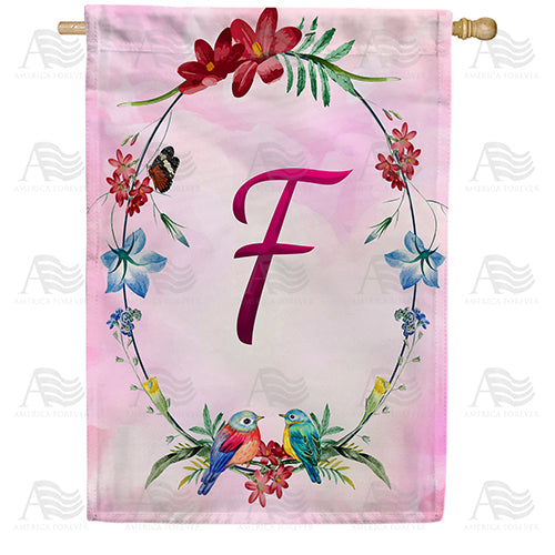 Ring Of Nature Monogram Double Sided House Flag