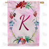 Ring Of Nature Monogram Double Sided House Flag